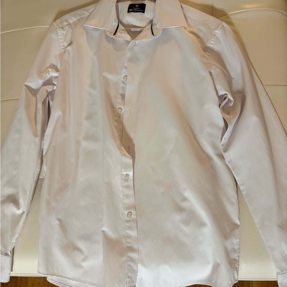 Ben Sherman White Dress Shirt Classic Formal Wear